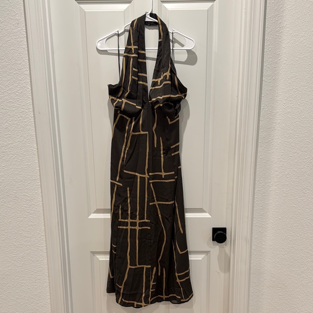 Banana Republic Brown Halter Sundress Cocktail